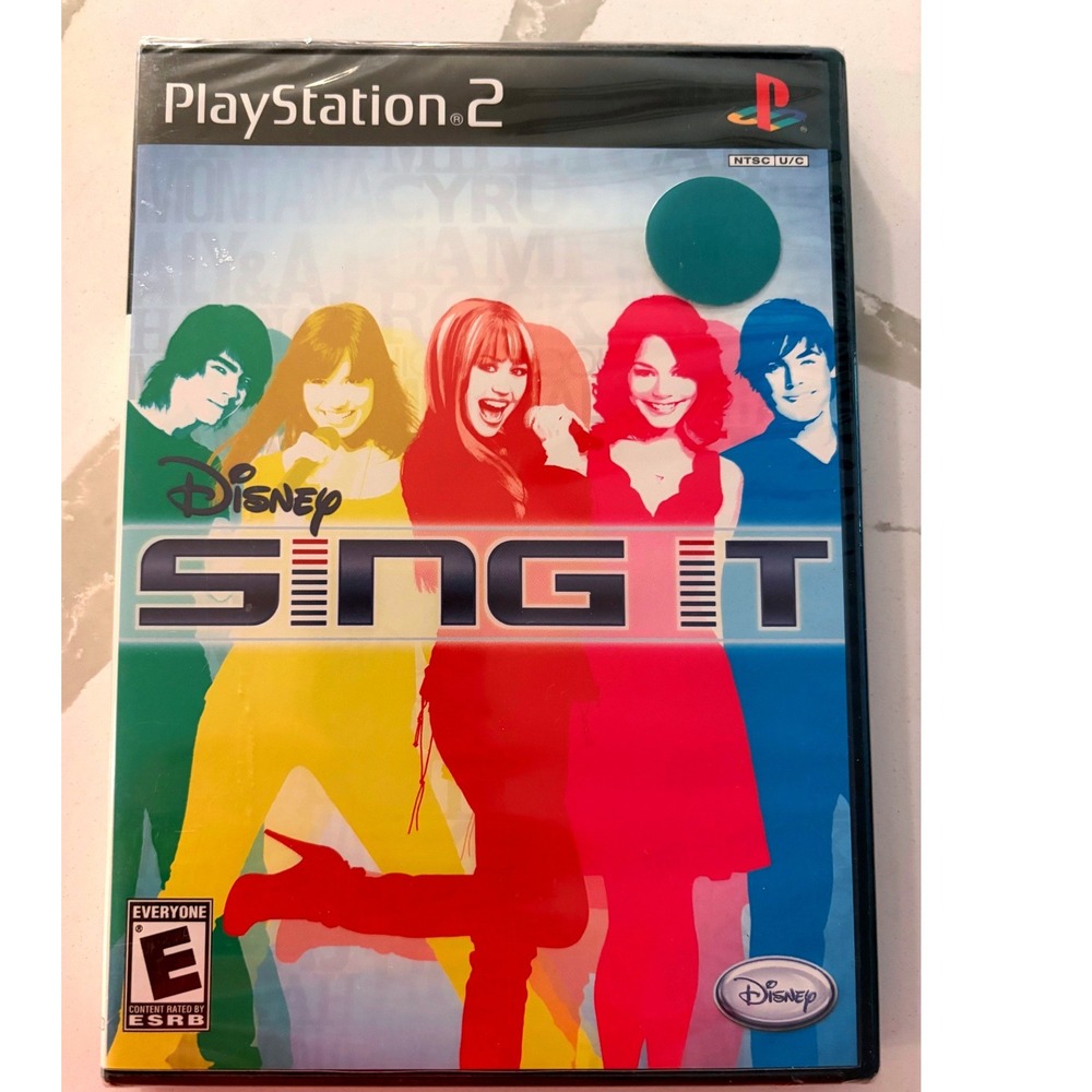 New Disney Sing It Video Game PS2 Sealed 2008 Y2K, PS2, Karaoke, Miley Cyrus
